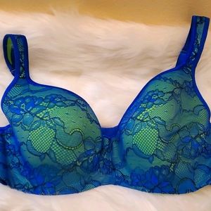 NWOT: Cacique blue lace bra 38DD